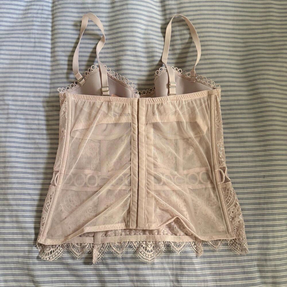 Victoria Secret Lightly-Lined Lace-Up Corset - Picture 2 of 3